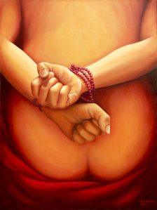 Damnationem Eva, oil on canvas